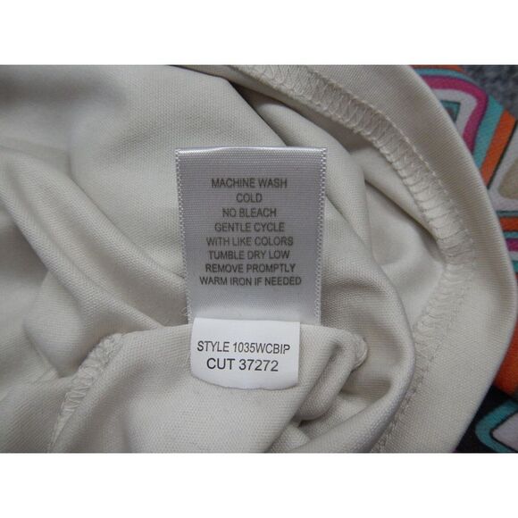 Roz &‎ Ali Blouse Women's Plus Size 3X Geometric Retro Zig Zag Puff Sleeve - Picture 5 of 8